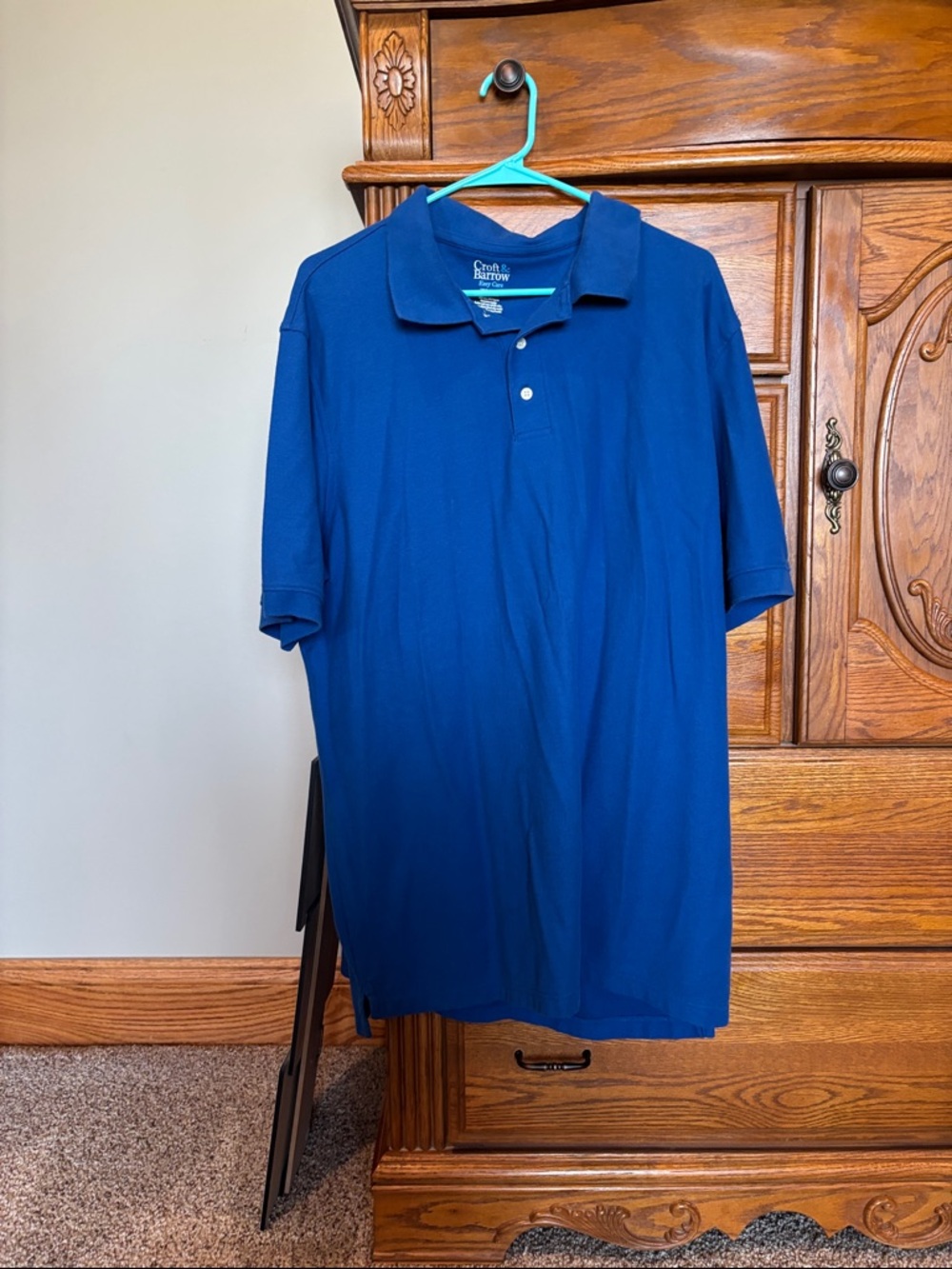 2XLT croft & barrow Men's Royal Blue Polo Shirt